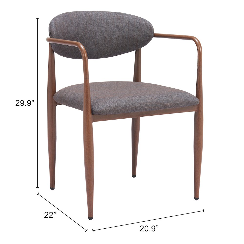 Zens Dining Chair (Set of 2) Truffle Gray. Picture 7