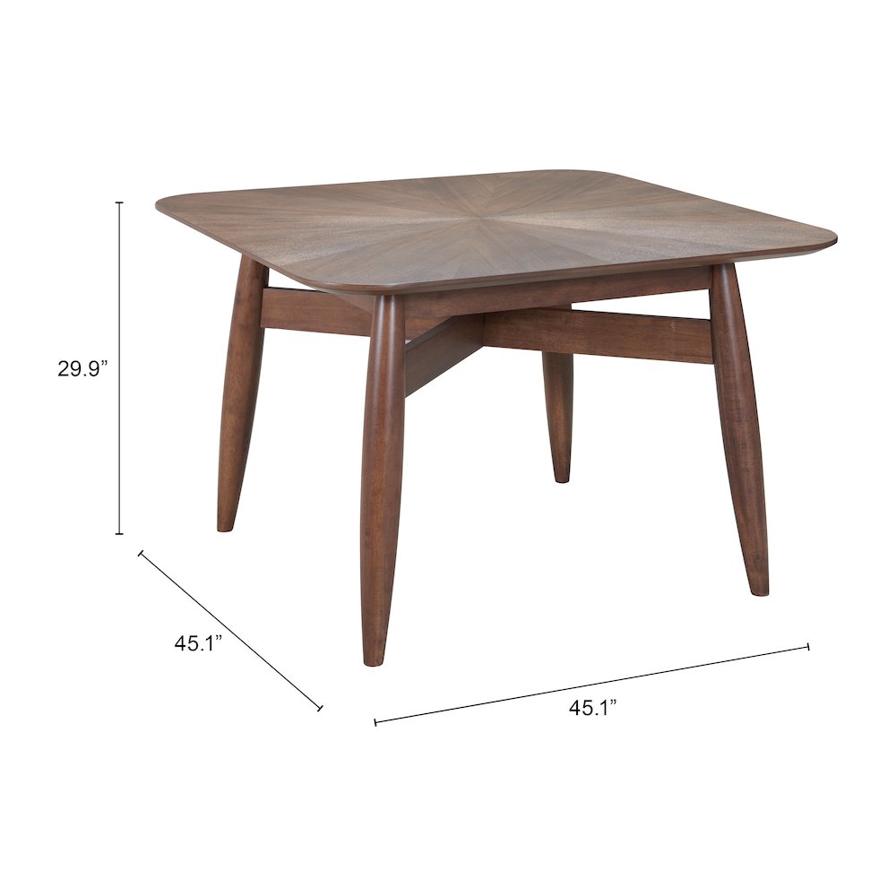 Silea Square Dining Table Espresso. Picture 7