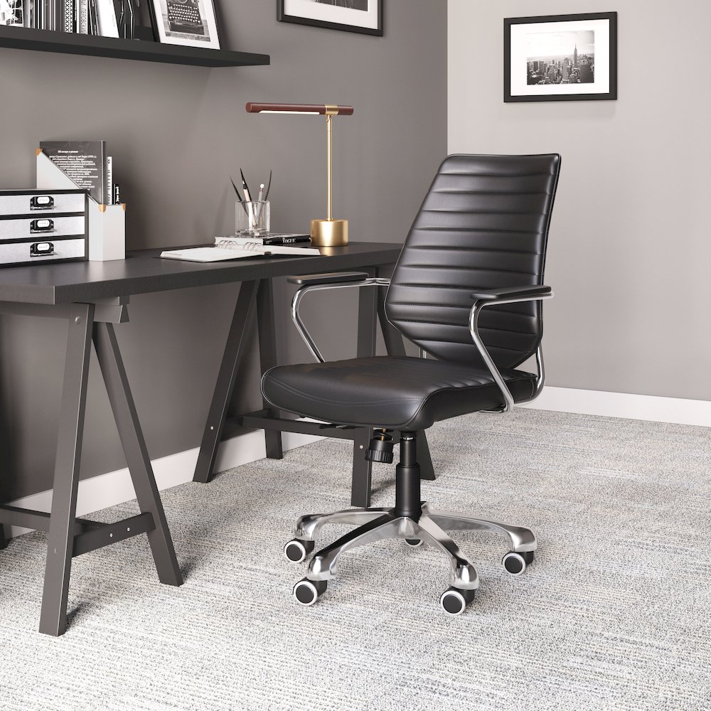Enterprise Low Back Office Chair Black. Picture 8