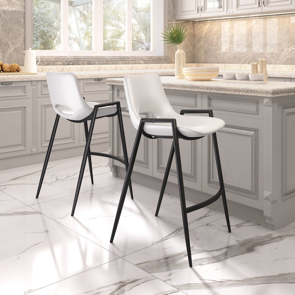Desi Counter Stool (Set of 2) White. Picture 9