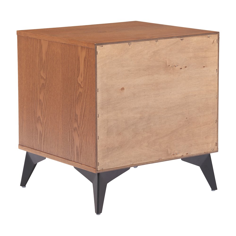 Zarif Nightstand Black & Walnut. Picture 5