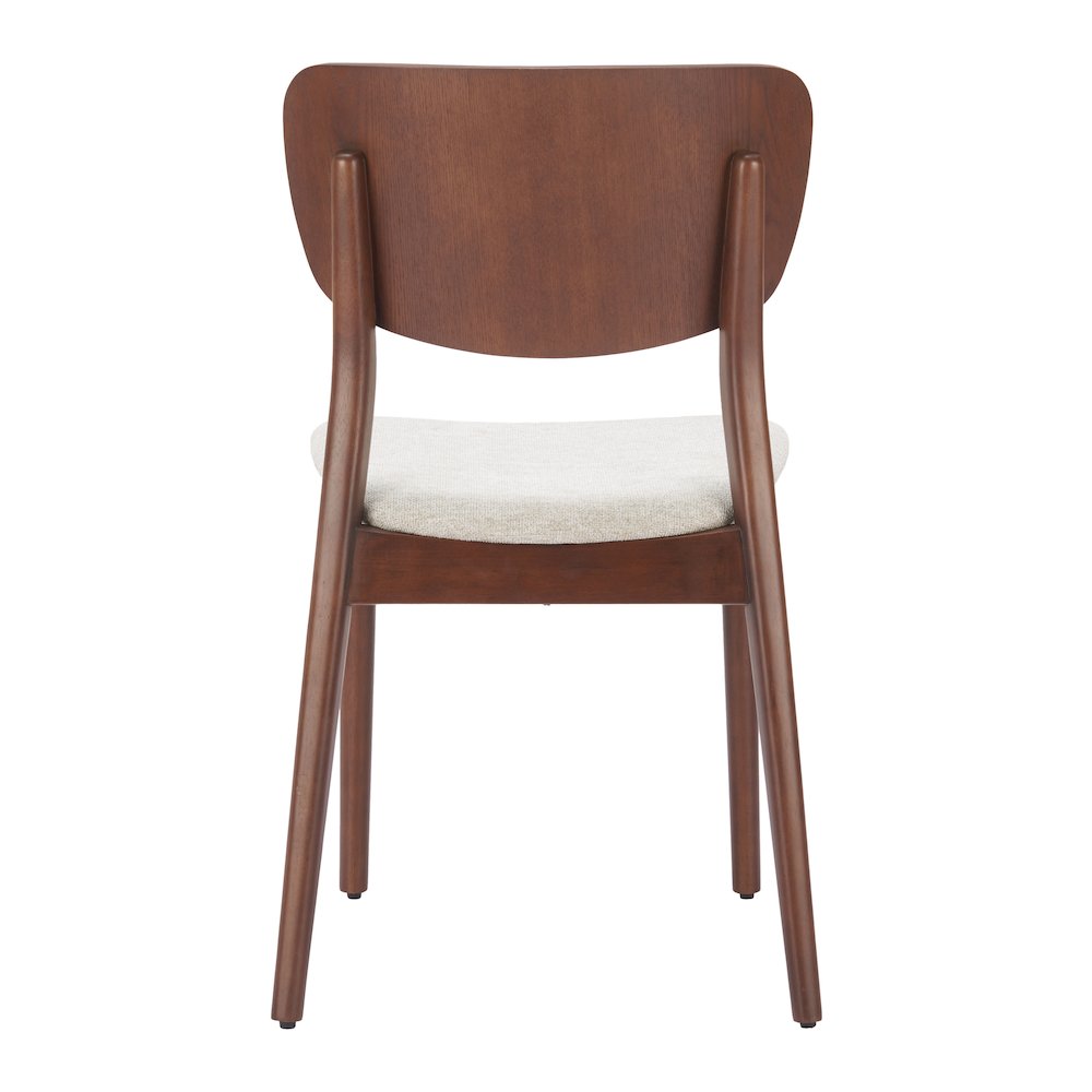 Kellua Dining Chair (Set of 2) Beige & Walnut. Picture 4
