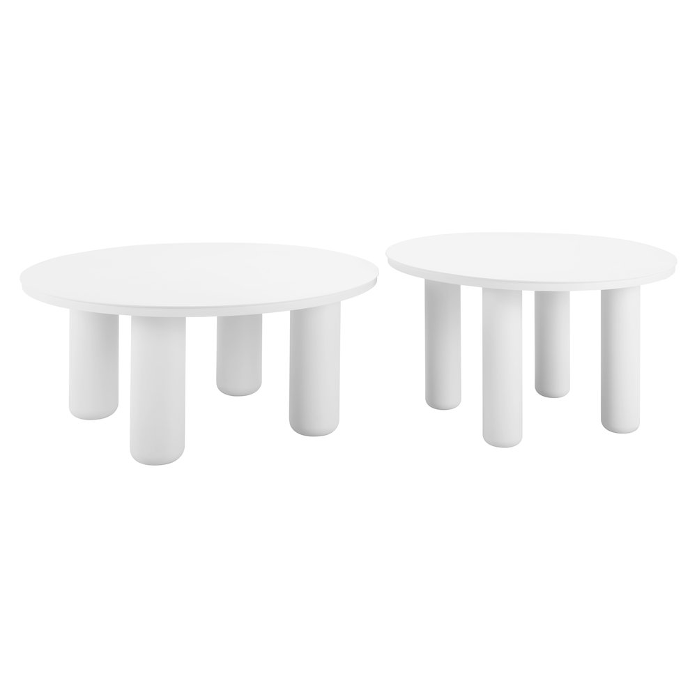 Ola Coffee Table Set (2-Piece) White. Picture 4