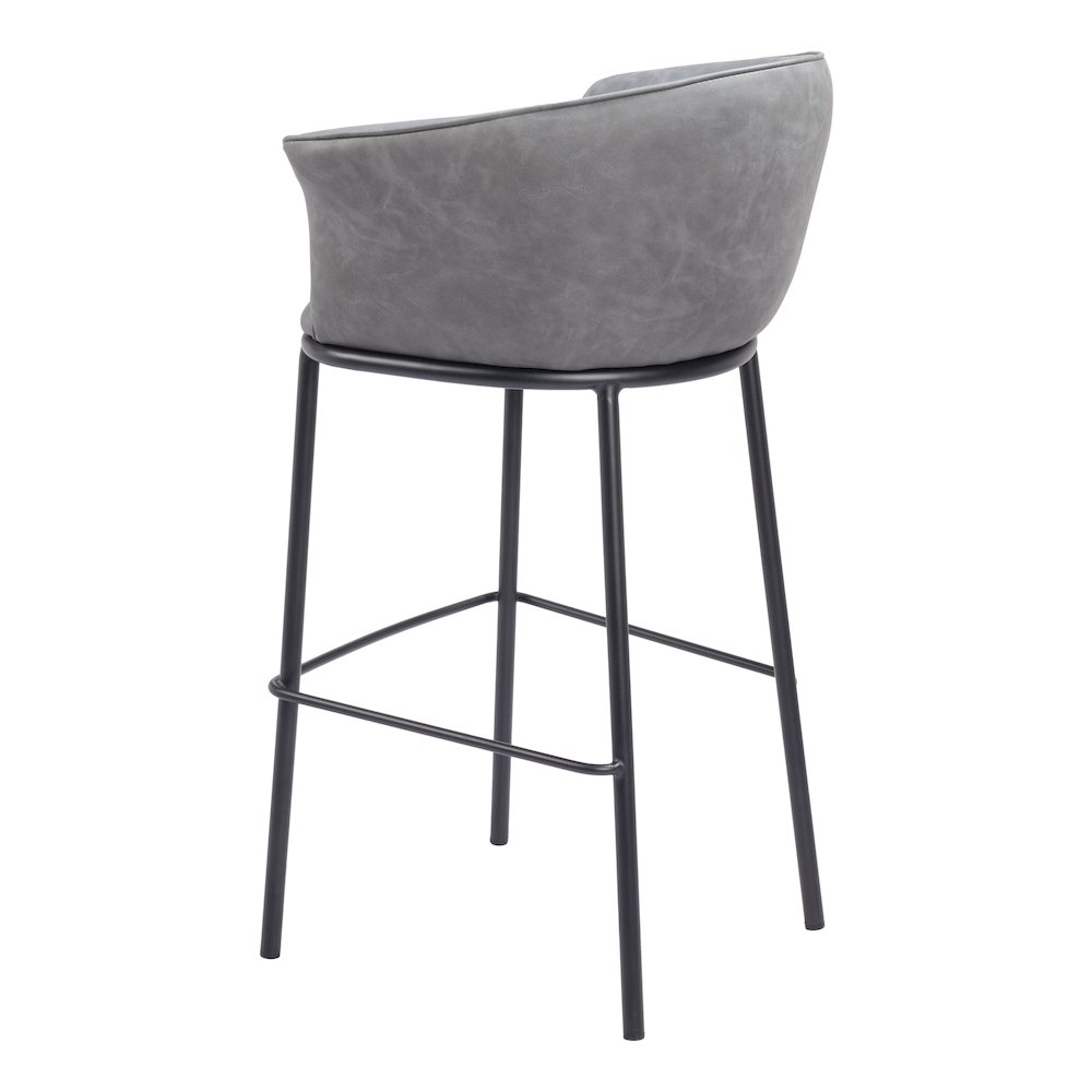 Garston Barstool Gray. Picture 5