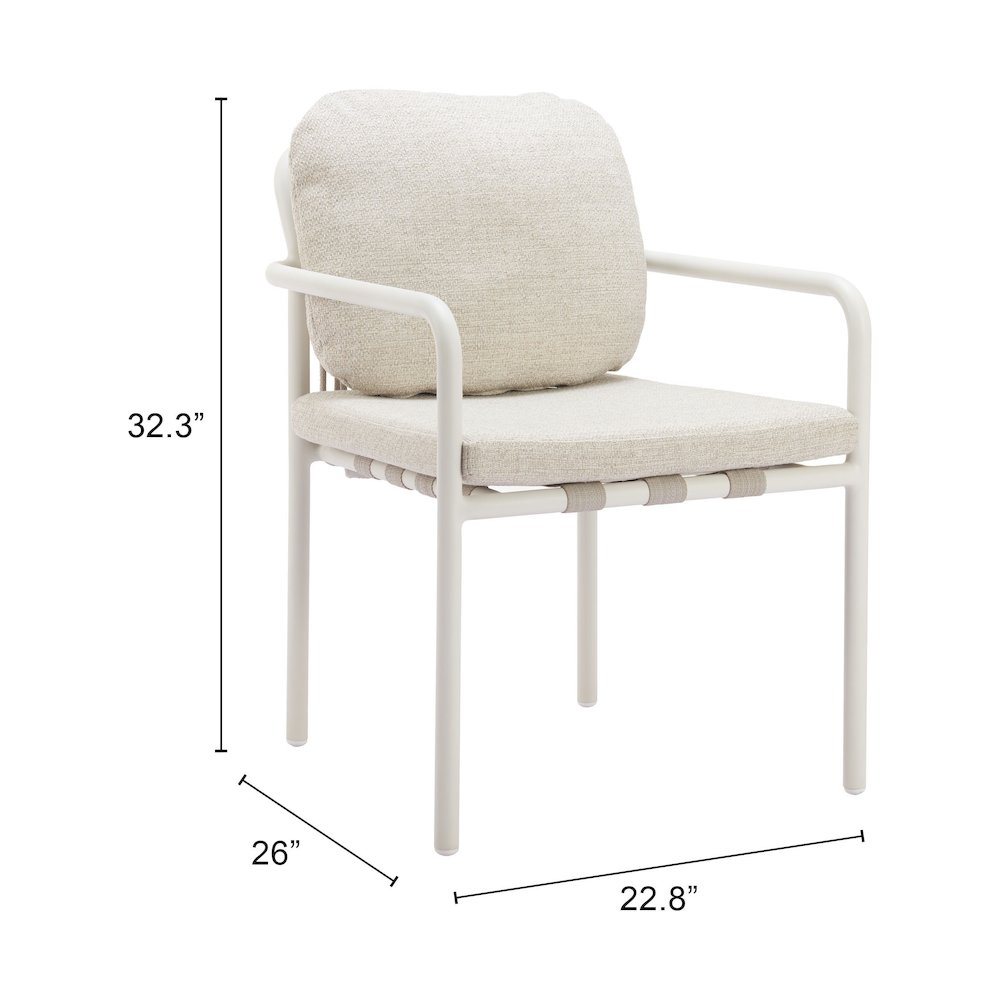 Aite Dining Chair (Set of 2) Beige. Picture 7