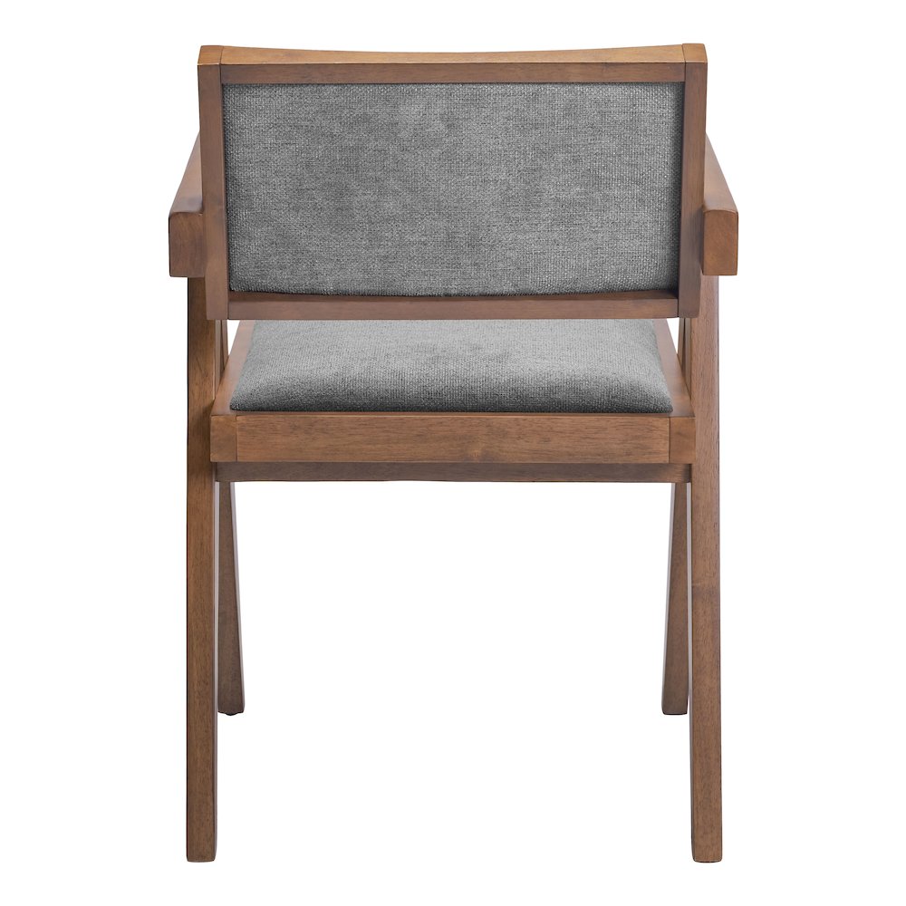 Delhi Dining Chair (Set of 2) Gray & Walnut. Picture 4