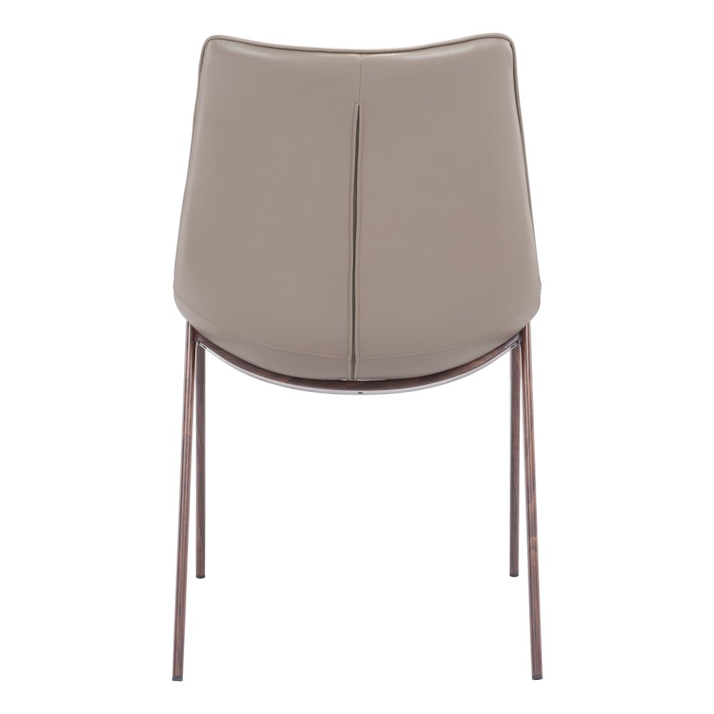 Magnus Dining Chair (Set of 2) Brown & Walnut. Picture 4