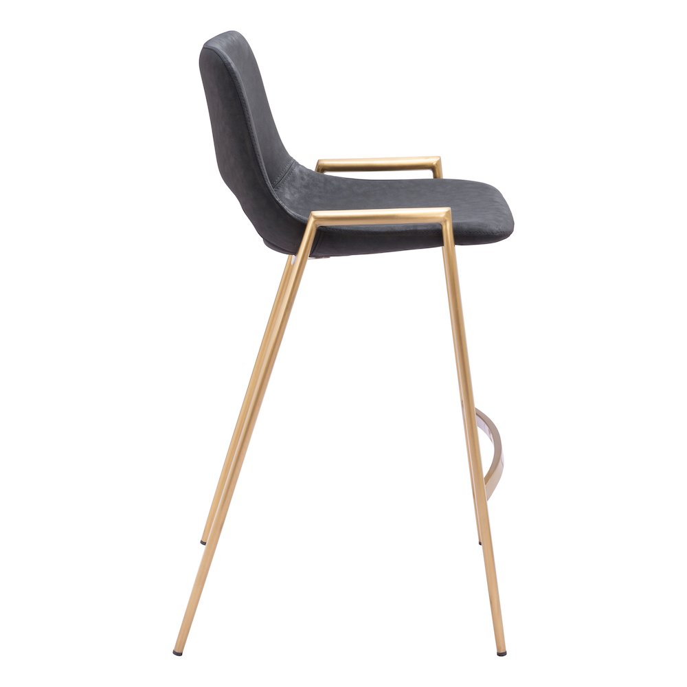 Desi Counter Stool (Set of 2) Black & Gold. Picture 2