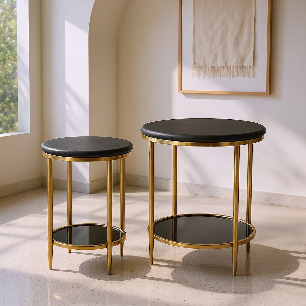 Koper Coffee Table Set (2-Piece) Black. Picture 7