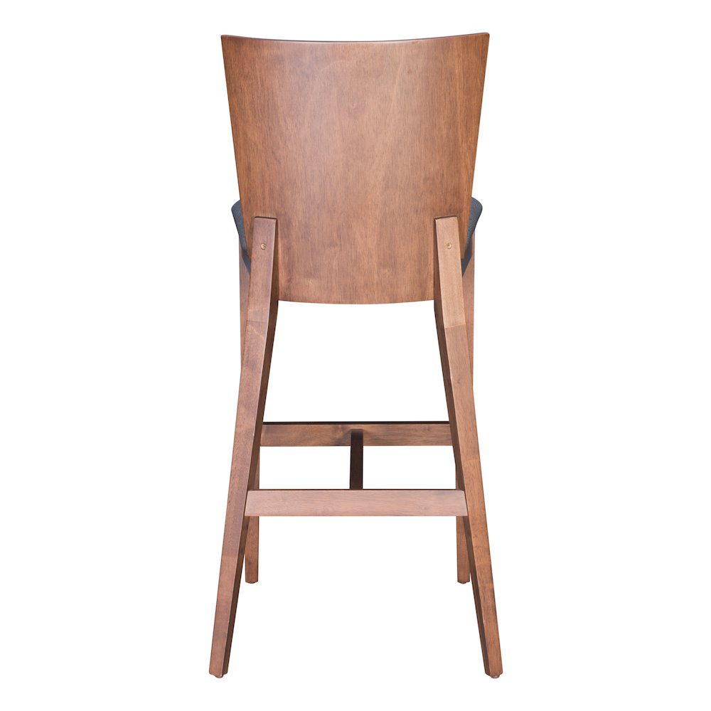 Ambrose Barstool (Set of 2) Walnut & Dark Gray. Picture 4