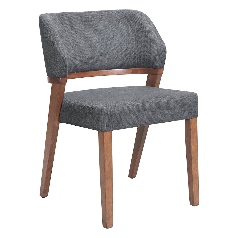 Sunobu Dining Chair (Set of 2) Azure Gray & Walnut. Picture 8