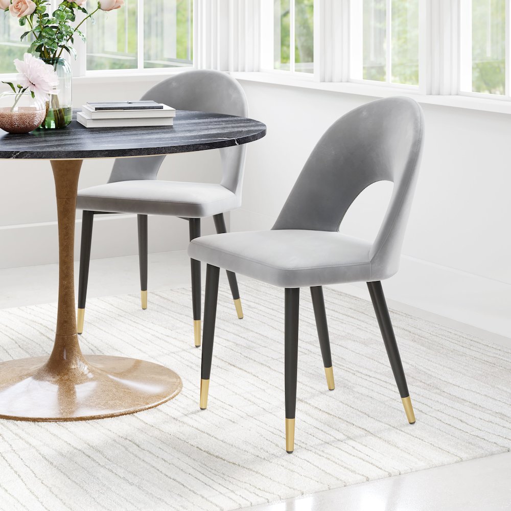 Menlo Dining Chair (Set of 2) Gray. Picture 8
