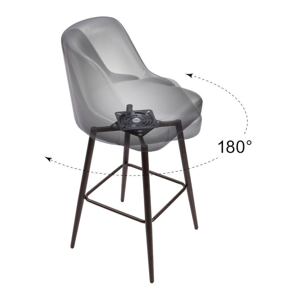 Keppel Swivel Barstool Black & Bronze. Picture 10