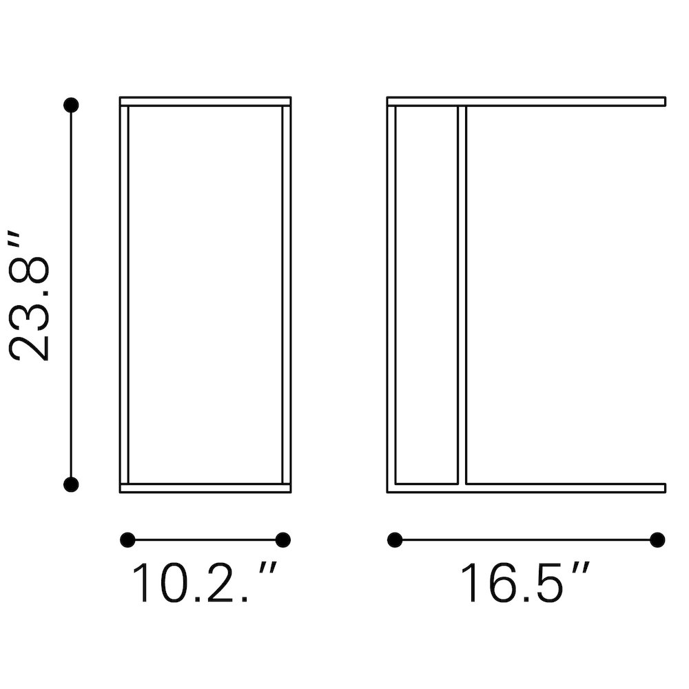 Atom Side Table Black. Picture 11