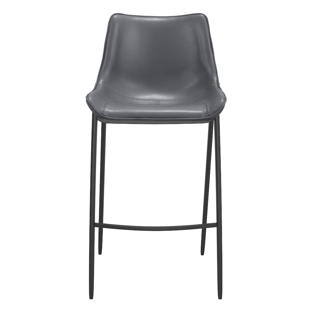 Magnus Barstool (Set of 2) Dark Gray & Black. Picture 3