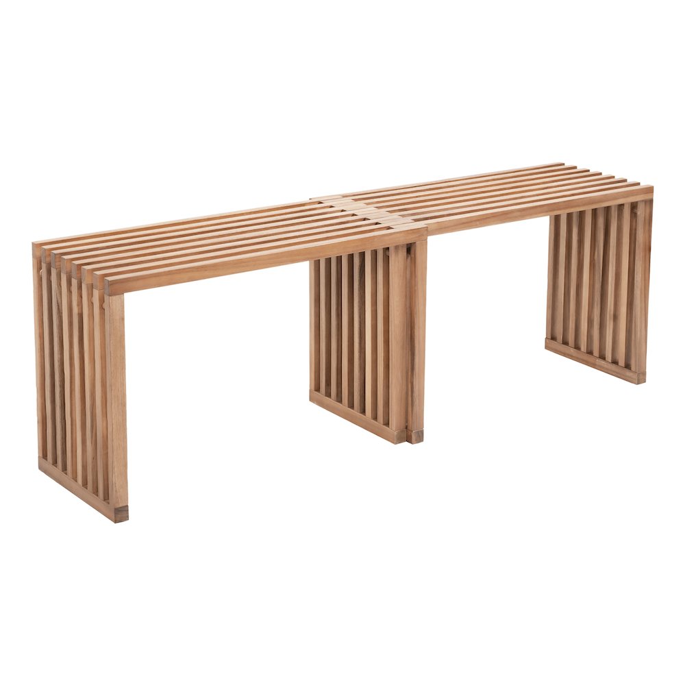 Riviera Extendable Bench (Set of 2) Natural. Picture 1