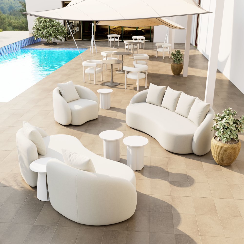 Sunny Isles Loveseat Beige. Picture 10