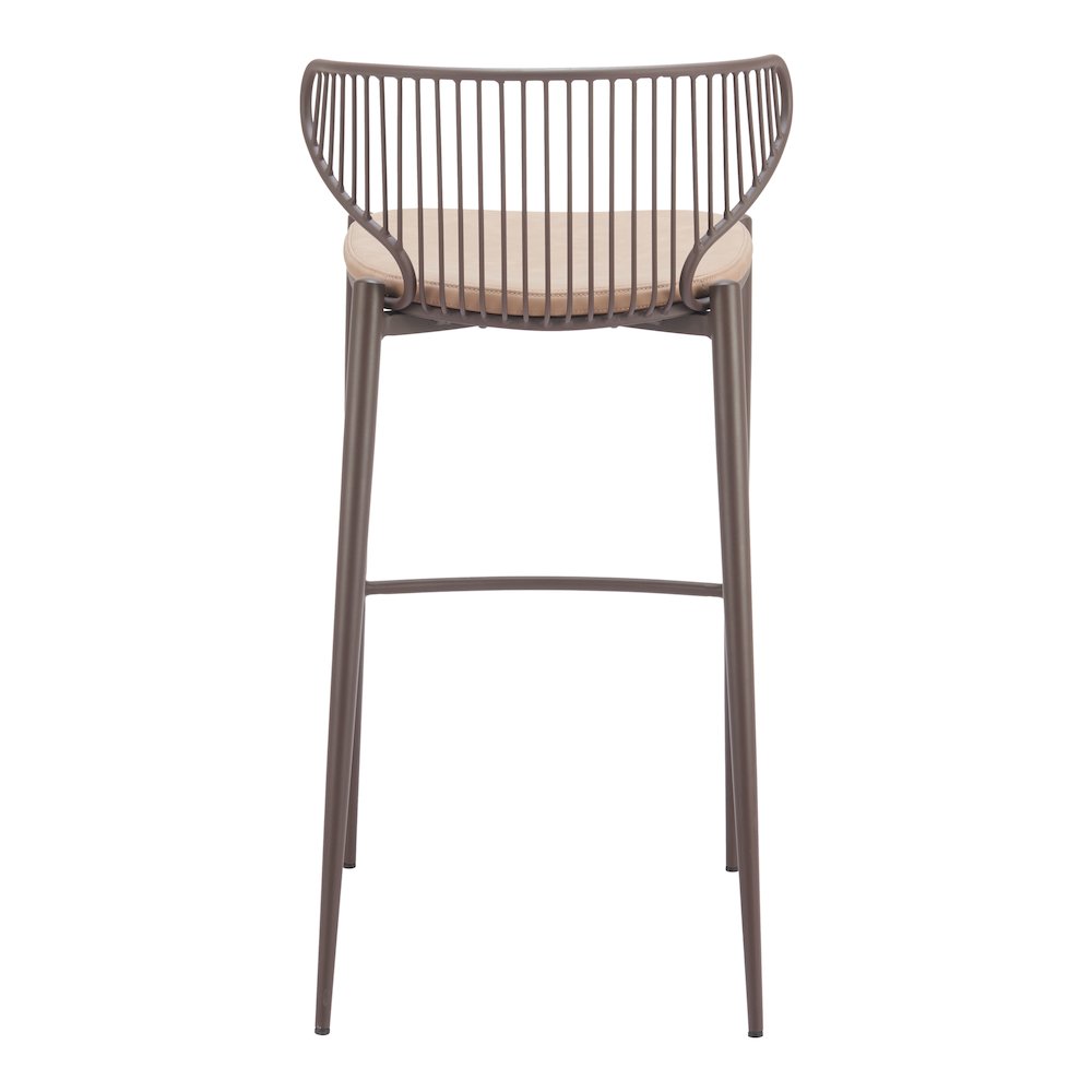 Silues Barstool (Set of 2) Taupe & Brown. Picture 6