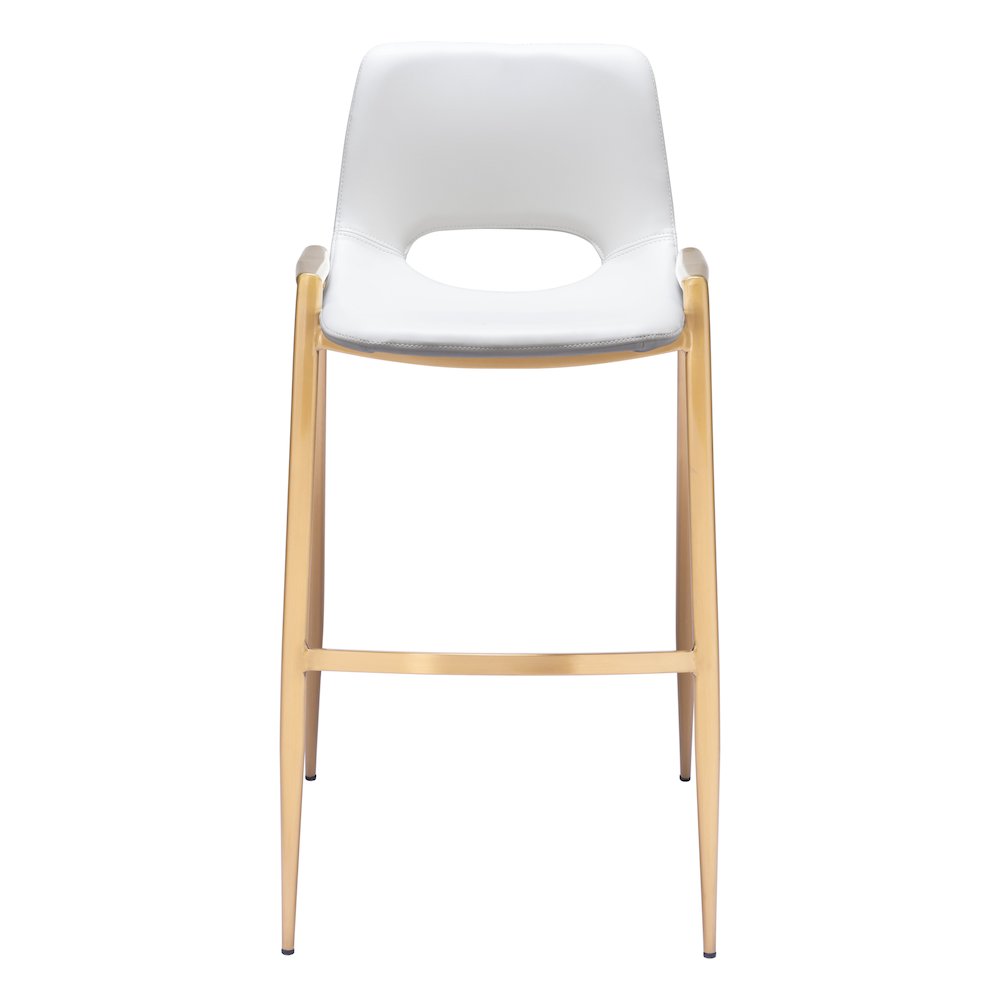 Desi Barstool (Set of 2) White & Gold. Picture 3