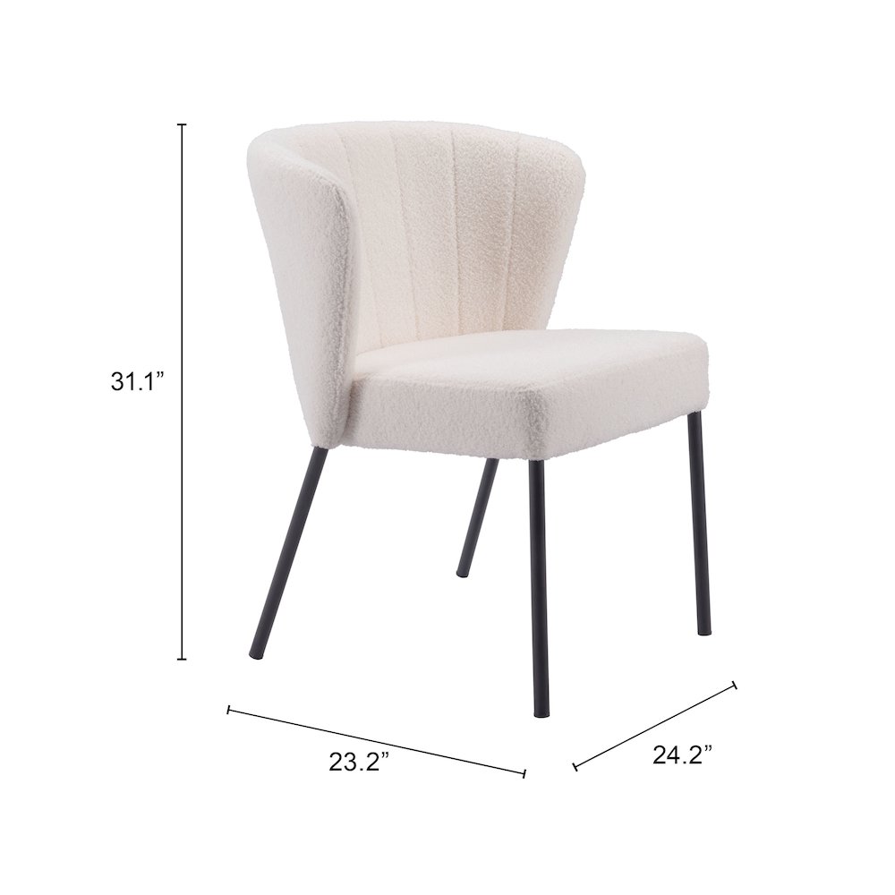Aimee Dining Chair (Set of 2) Cream. Picture 7