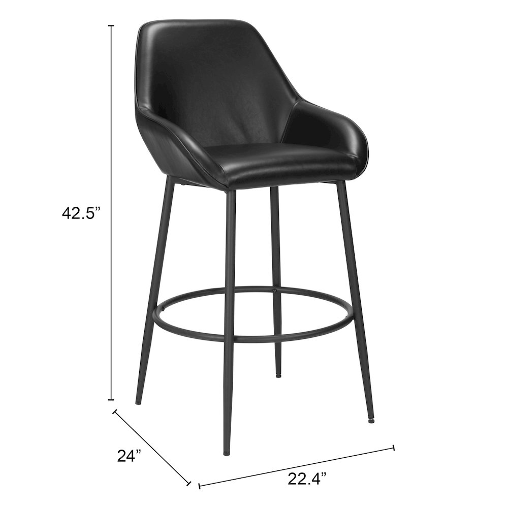 Vila Barstool (Set of 2) Black. Picture 7