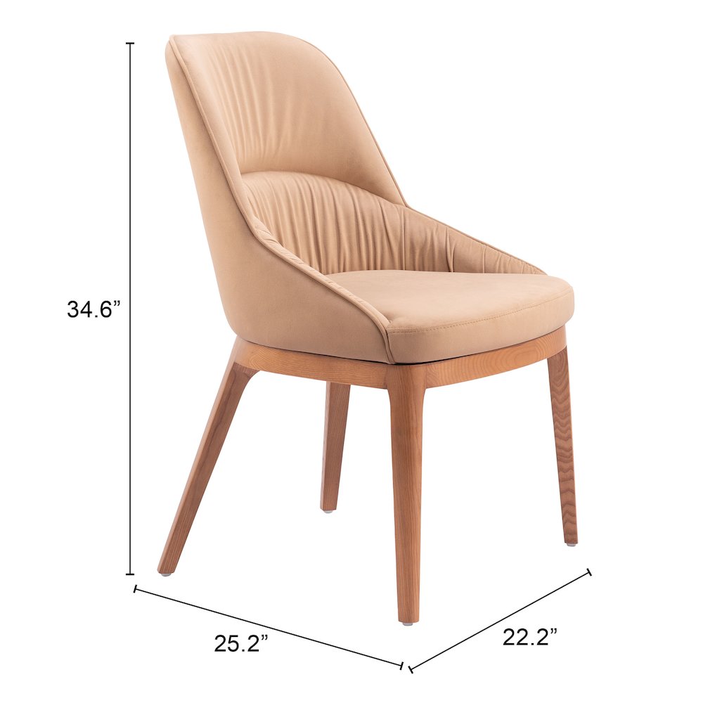 Ayr Dining Chair (Set of 2) Tan. Picture 7