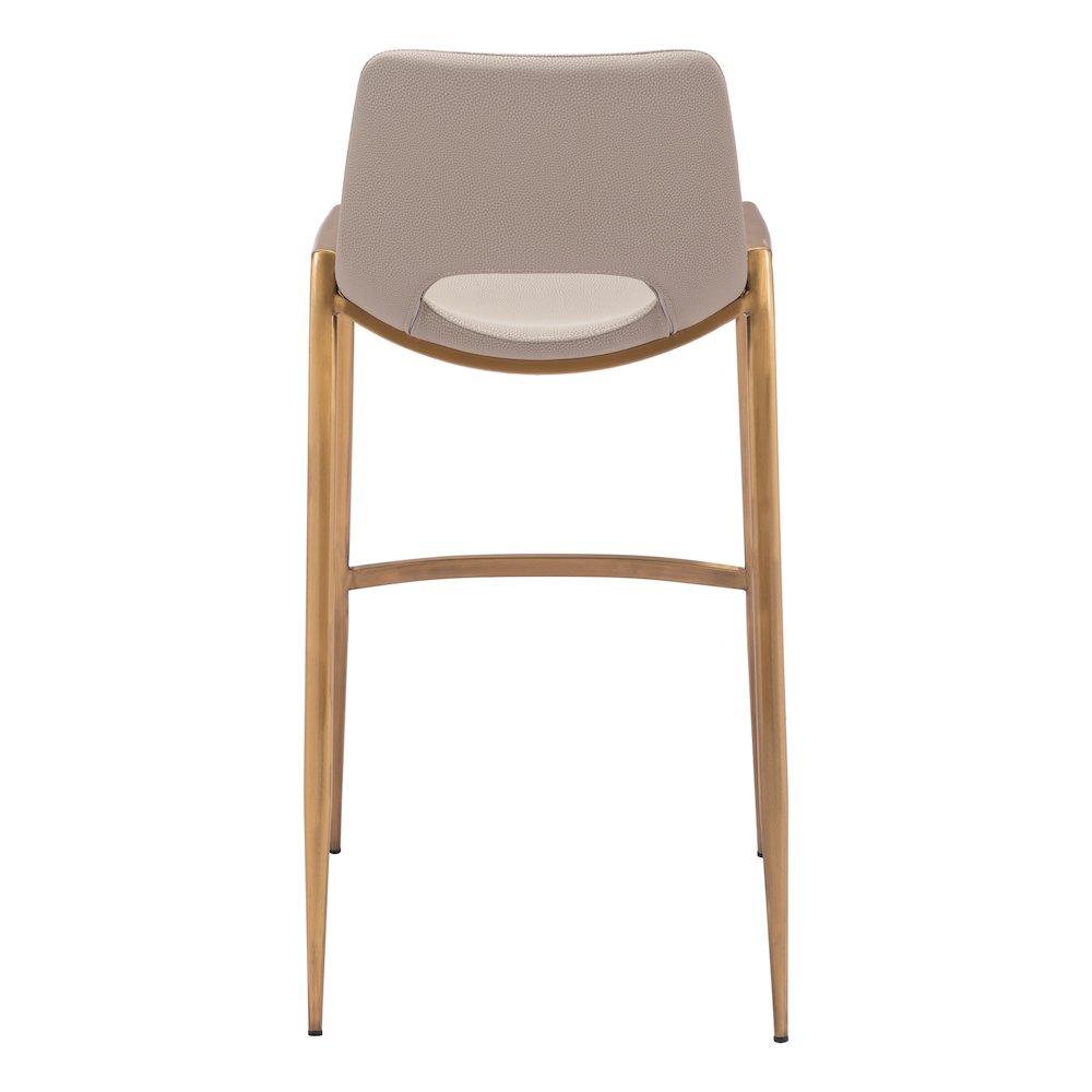 Desi Barstool (Set of 2) Beige & Gold. Picture 4