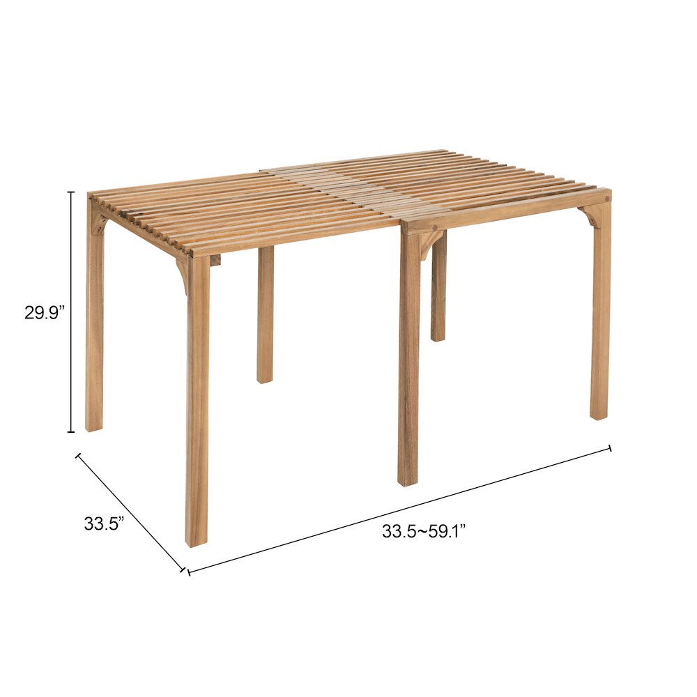Riviera Extendable Dining Table Natural. Picture 7
