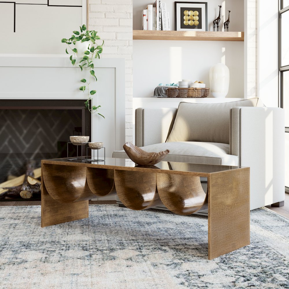 Reed Coffee Table Brass & Black. Picture 8