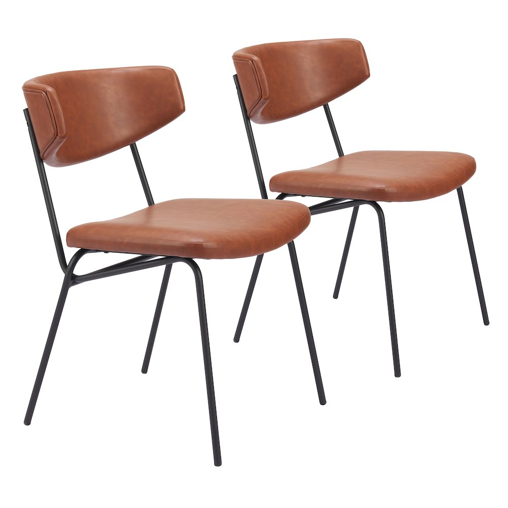 Charon Dining Chair (Set of 2) Vintage Brown. Picture 6