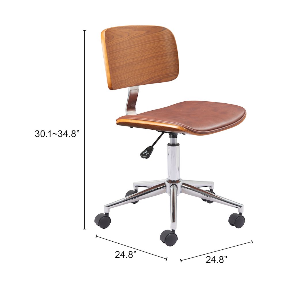 Duravel Office Chair Brown. Picture 7