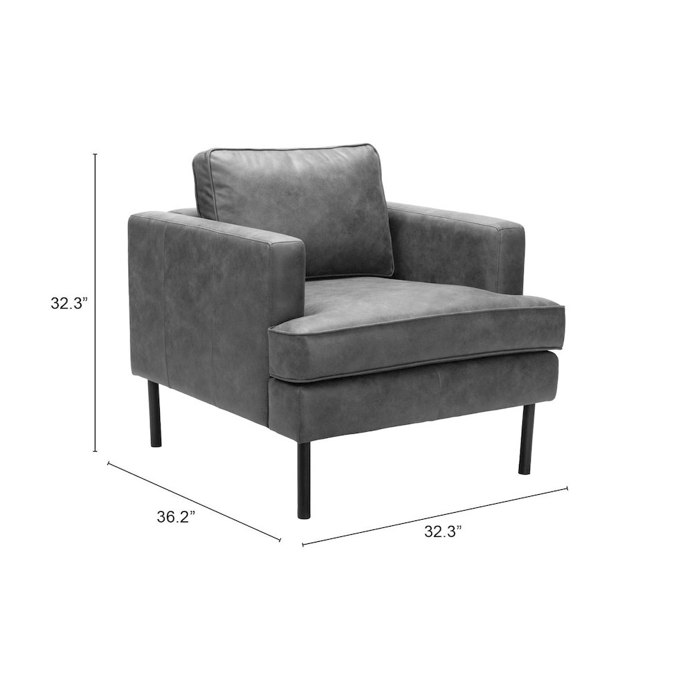 Decade Armchair Vintage Gray. Picture 7