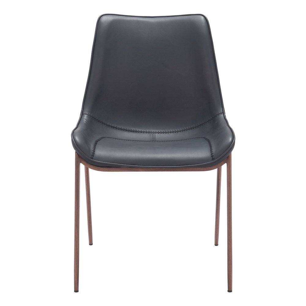 Magnus Dining Chair (Set of 2) Black & Walnut. Picture 3