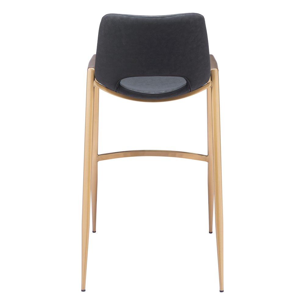 Desi Barstool (Set of 2) Black & Gold. Picture 4