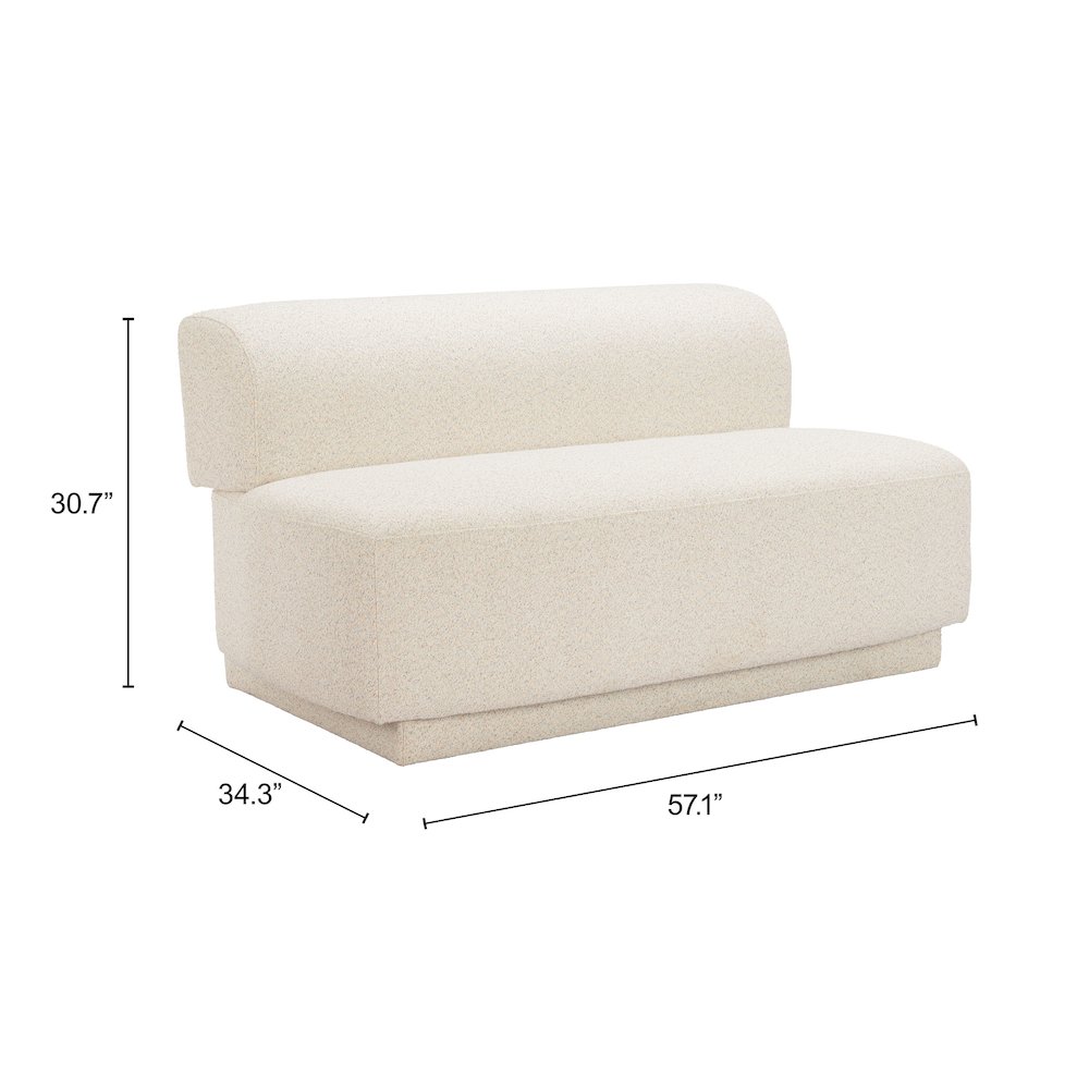 Anese Loveseat Multigrain Beige. Picture 10