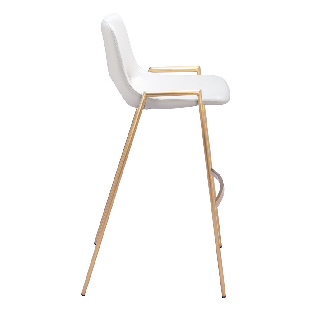 Desi Barstool (Set of 2) White & Gold. Picture 2