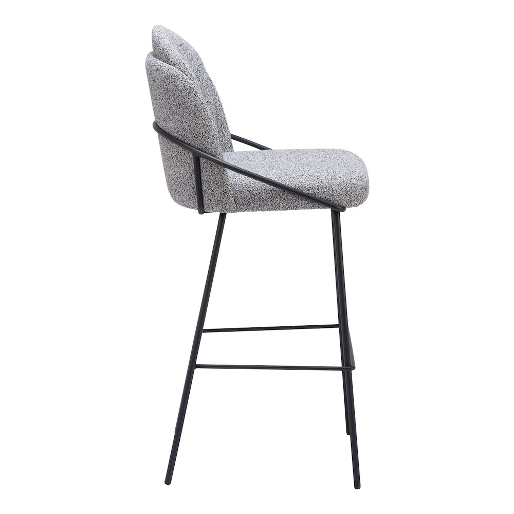 Jambi Barstool (Set of 2) Black & White. Picture 2