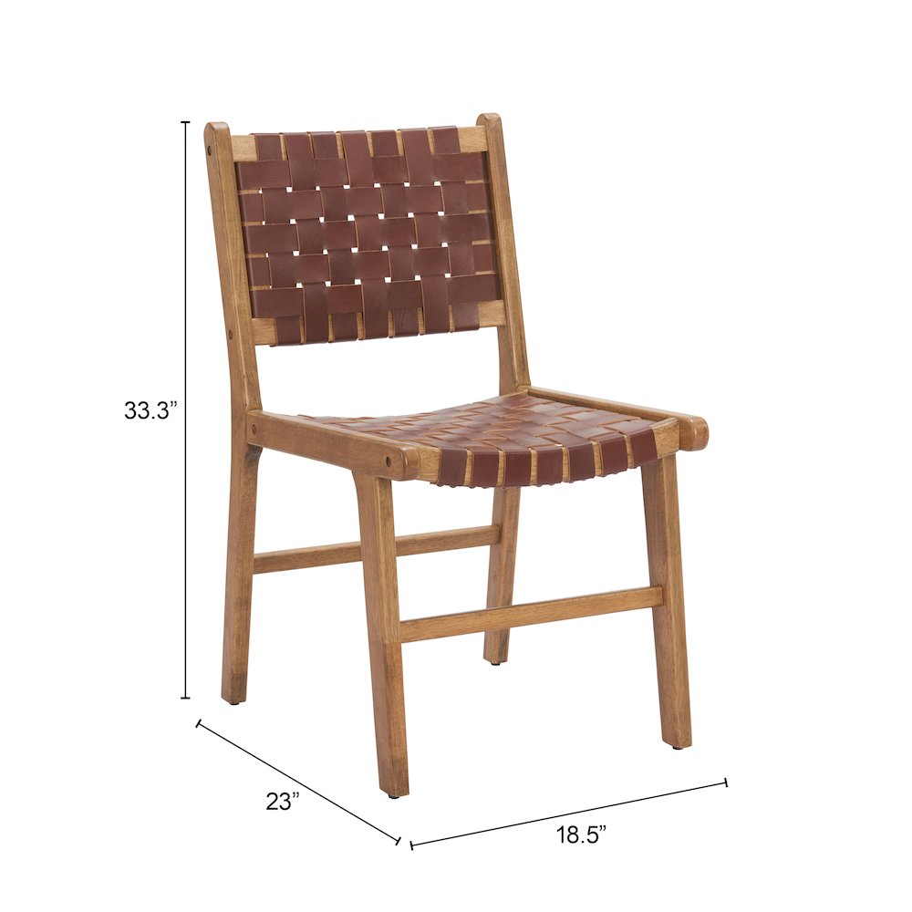 Feder Dining Chair (Set of 2) Brown. Picture 11