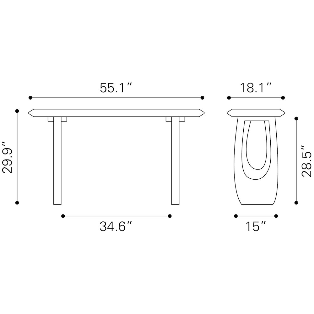 Arasan Console Table Black. Picture 10