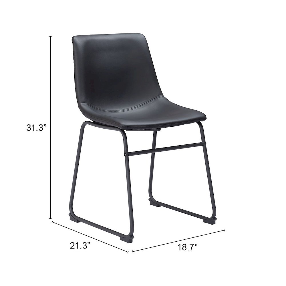 Smart Dining Chair (Set of 2) Black. Picture 7