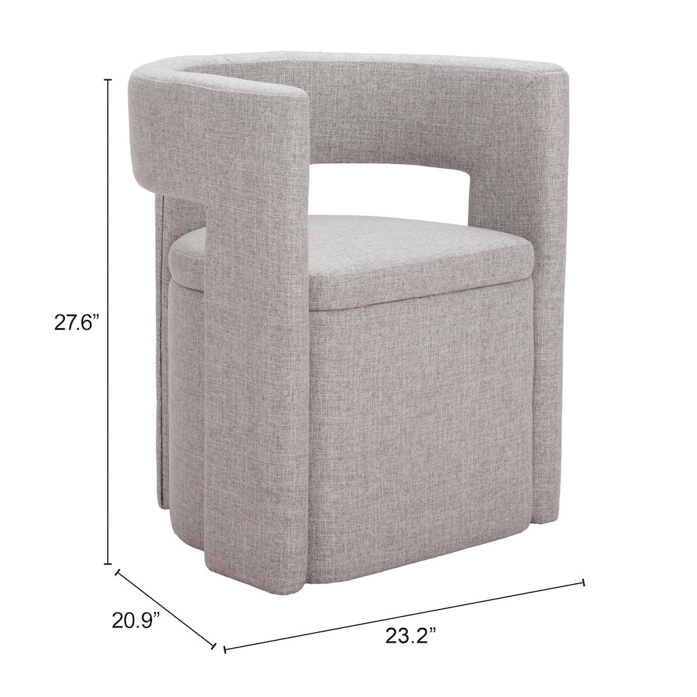 Papua Dining Chair Gray. Picture 7