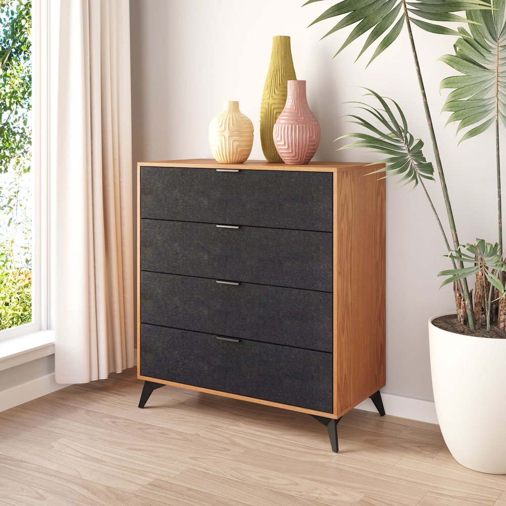 Zarif Chest Black & Walnut. Picture 8