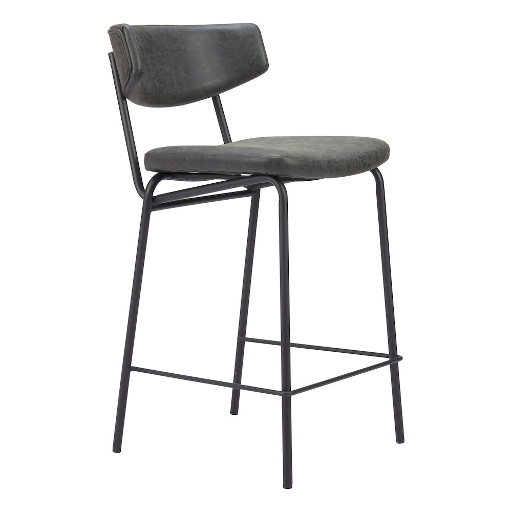 Charon Counter Stool (Set of 2) Vintage Black. Picture 1
