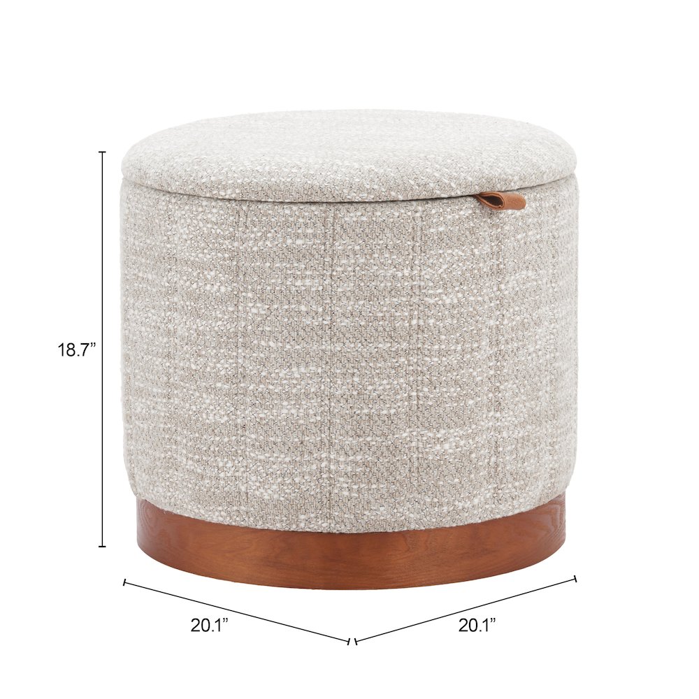 Fije Storage Ottoman Gray. Picture 7