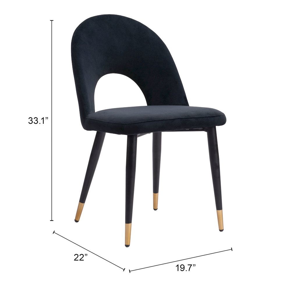 Menlo Dining Chair (Set of 2) Black. Picture 7