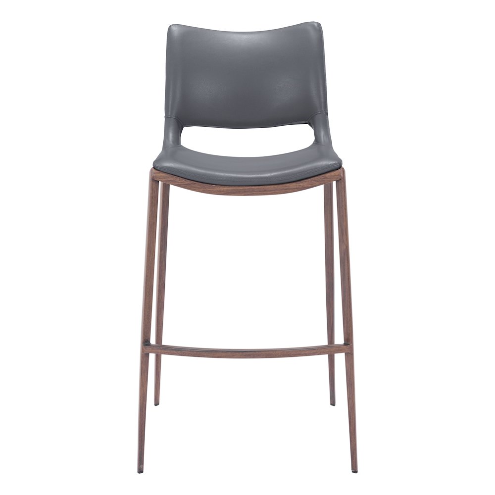 Ace Barstool (Set of 2) Dark Gray & Walnut. Picture 3