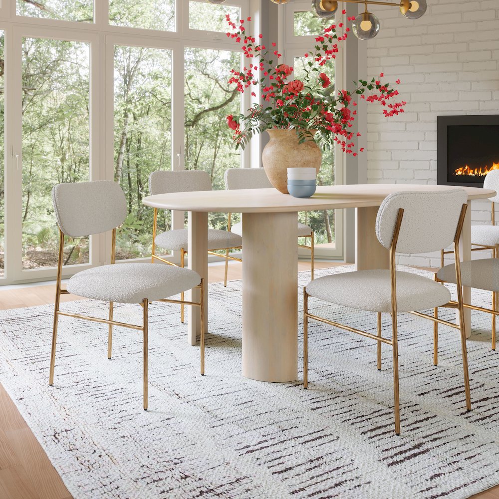 Sydhavnen Dining Chair Cream & Gold. Picture 8