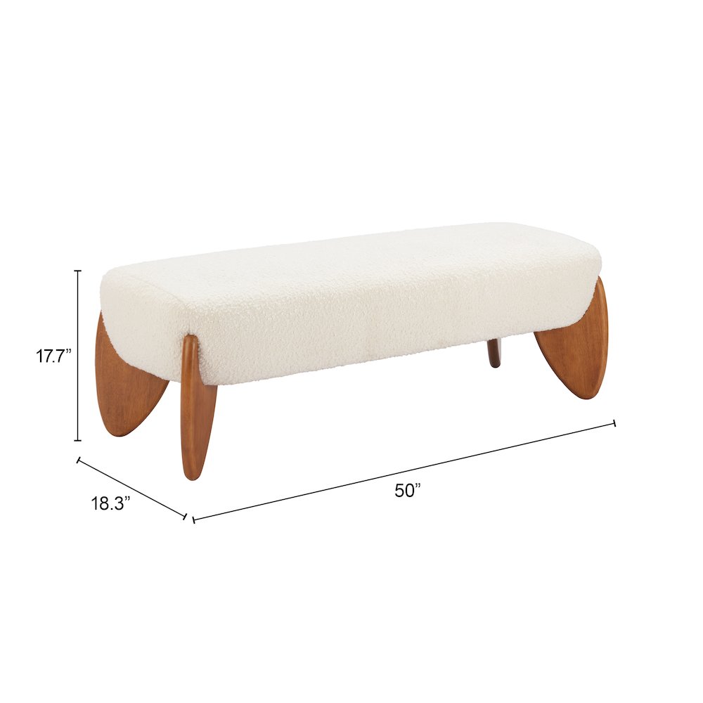 Charm Bench Ivory. Picture 7