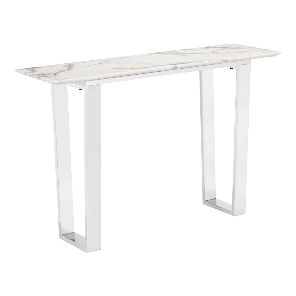 Atlas Console Table White & Silver. Picture 1