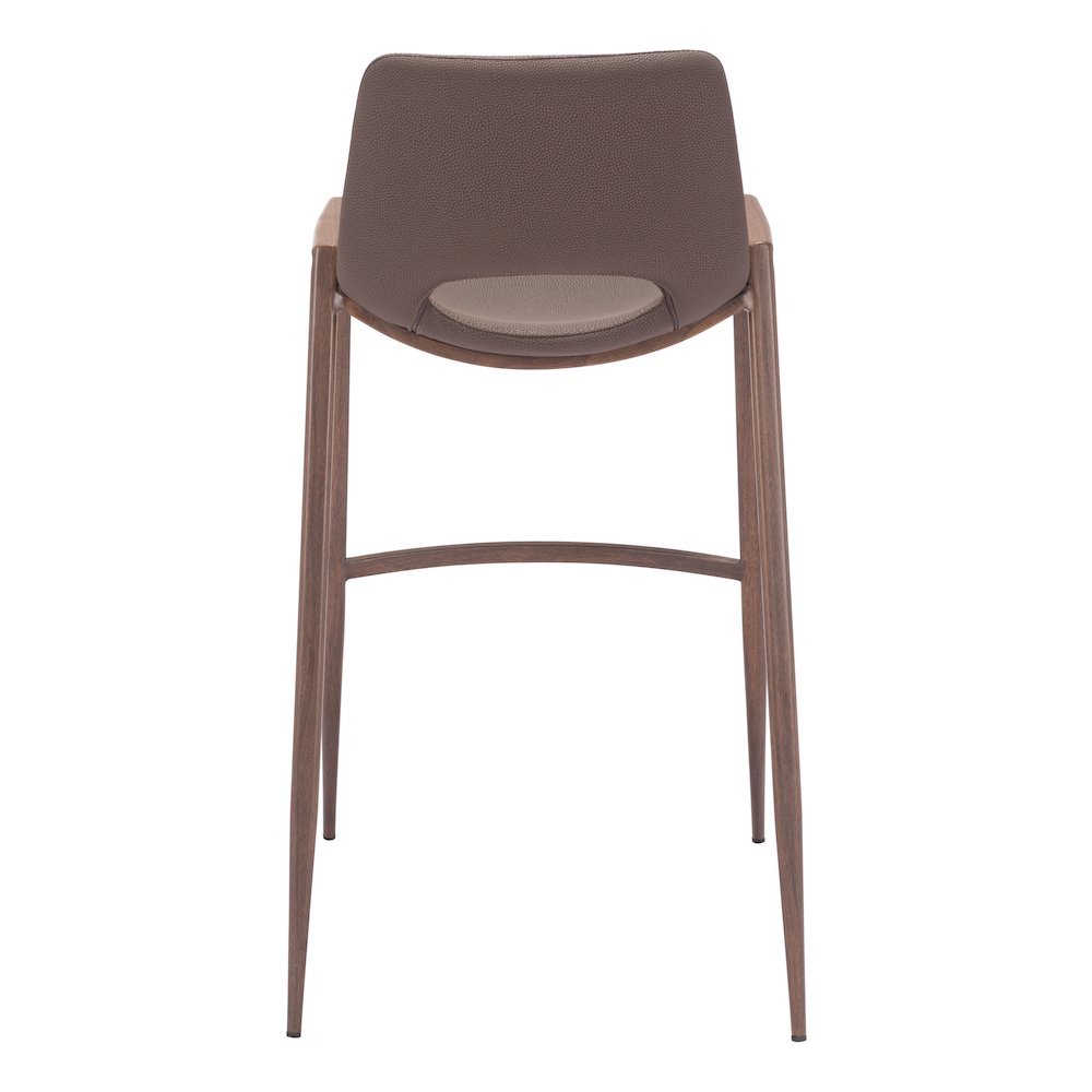 Desi Barstool (Set of 2) Brown & Walnut. Picture 4